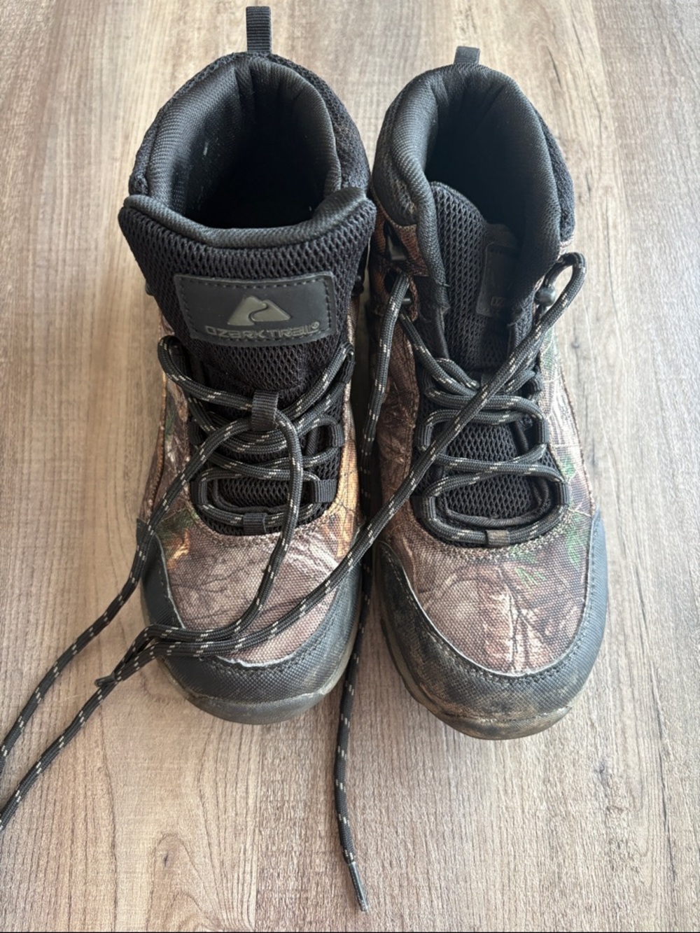 Ozark Trail Kids Camouflage Hiking Boots - Brown/Black